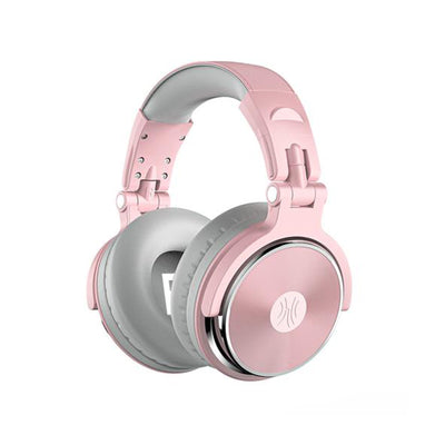 OneOdio Pro 10 Studio Wired DJ Headphones, Pink and T8 USB Wired Headphones
