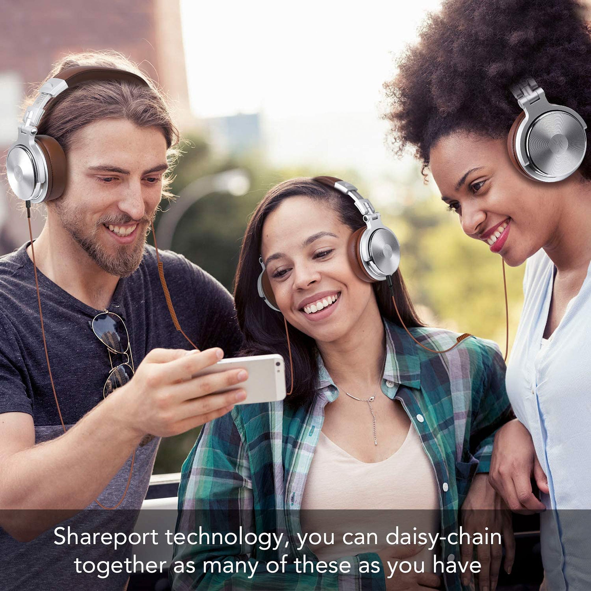 OneOdio Pro 30 Studio Wired Headphones, Silver and T8 USB Wired Headphones Set - VMInnovations