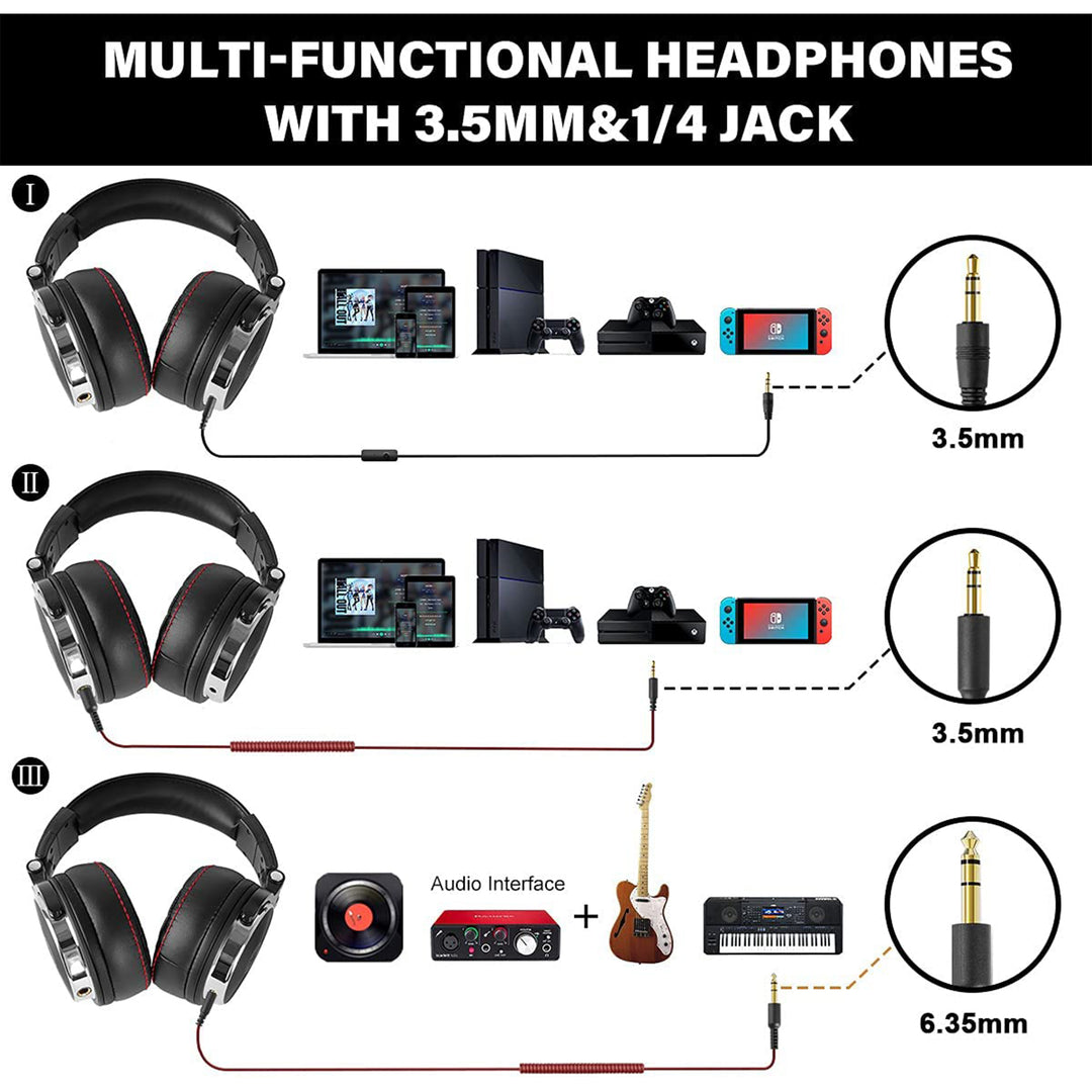 OneOdio Pro Studio & Wired Over Ear Headphones w/Hi-Res Audio, Black (For Parts) - VMInnovations