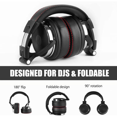 OneOdio Pro 50 Black Studio Headphones and S100 Wireless Headset with Mic, Black - VMInnovations