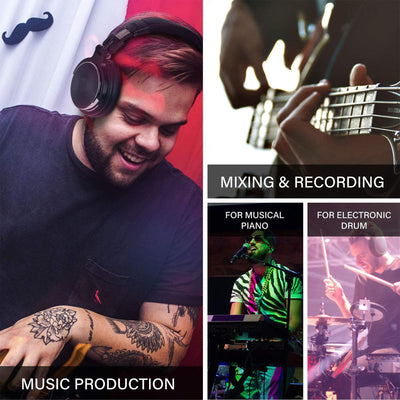 OneOdio Pro 50 Black Studio & Wired Over Ear Headphones with Hi-Res Audio, Black - VMInnovations