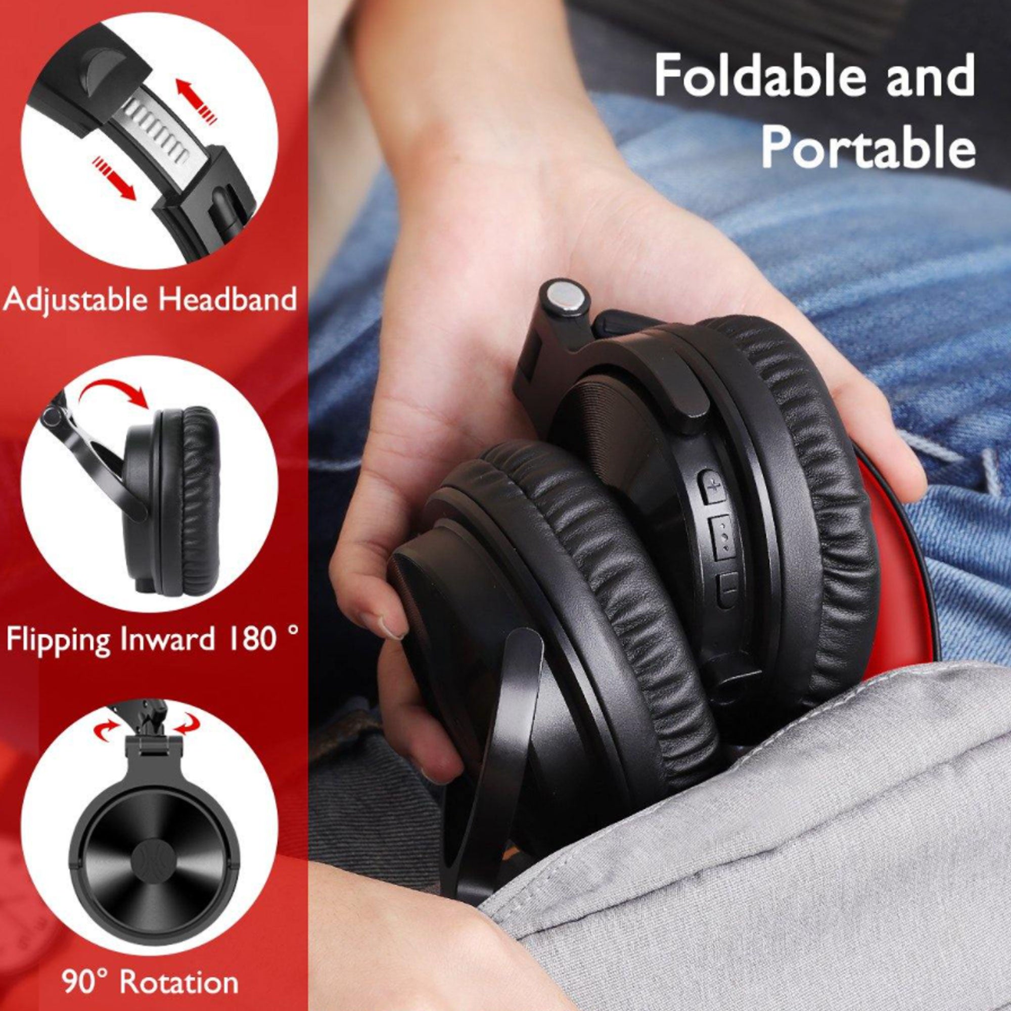 OneOdio Pro C Y80B Wireless Headphones and S100 Headset with Boom Mic, Black - VMInnovations