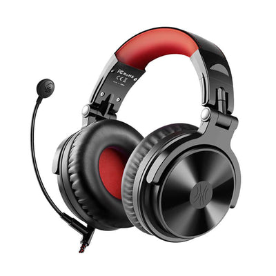 OneOdio Pro M Black+Red Gaming Headset with S100 Headphones with Mic, Black