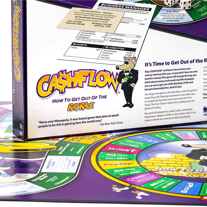 Rich Dad CASHFLOW How To Get Out Of The Rat Race Board Game, Adult & Kid Version