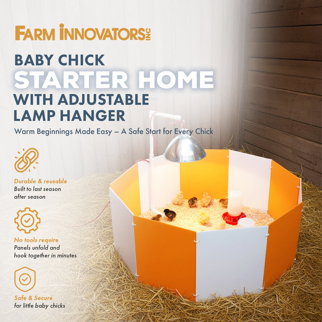 Farm Innovators 3700 Baby Chick Starter Home Kit with Lamp Hanger (Open Box) - VMInnovations
