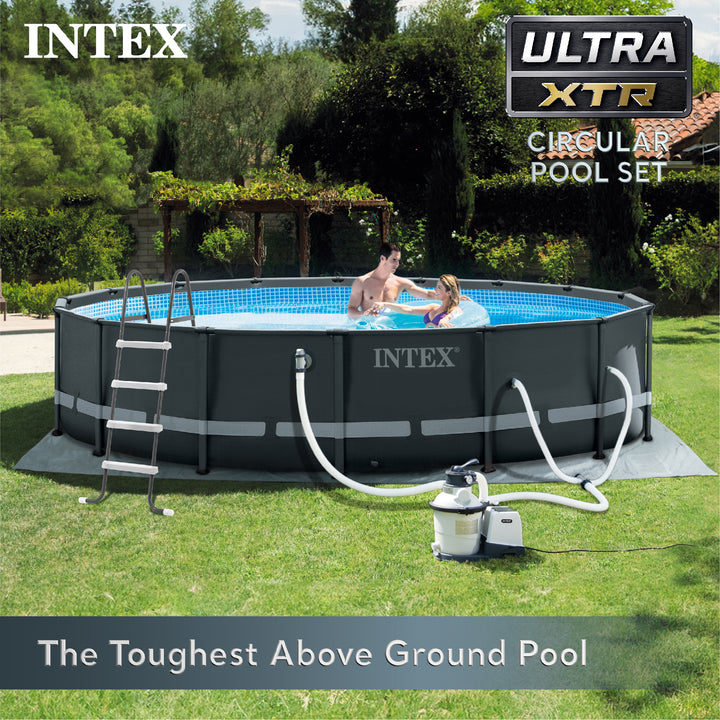 Intex Ultra XTR 16ft x 48in Outdoor Frame Above Ground Swimming Pool Set w/ Pump