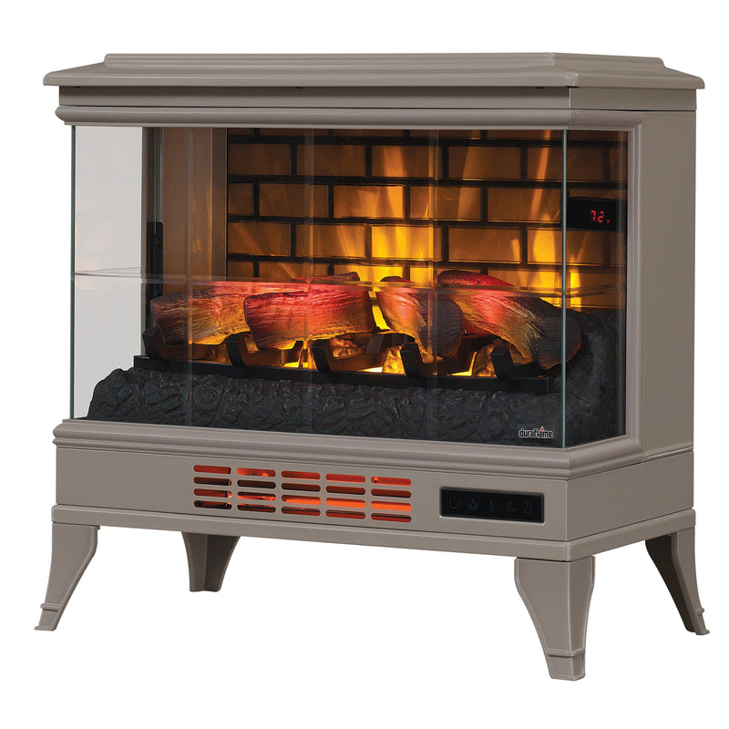 Duraflame 5,200 BTU InfraGen 3D Effect Stove Heater & Remote, Gray (Used)