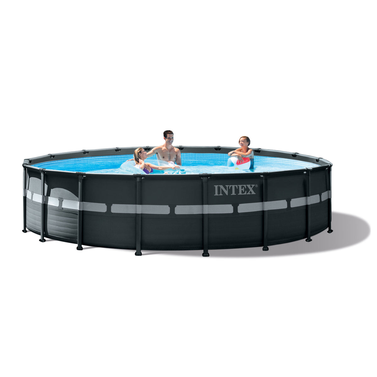 Intex 18ft x 52in Ultra XTR Round Frame Above Ground Pool Set with Pump (2 Pack)