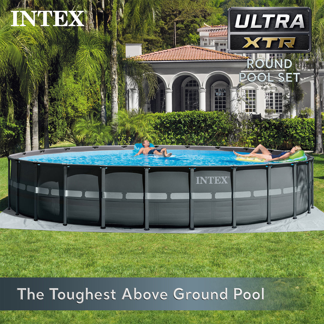 Intex 18Ft x 52In Ultra XTR Frame Round Above Ground Swimming Pool Set with Pump - VMInnovations