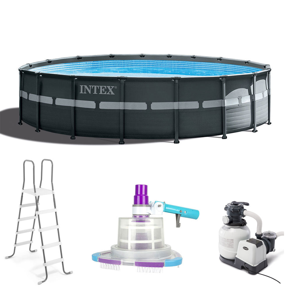 Intex 18ft x 52in Ultra XTR Round Frame Swimming Pool Set and Cleaner System