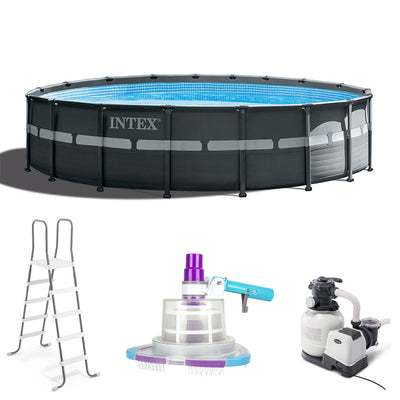 Intex 18ft x 52in Ultra XTR Round Frame Swimming Pool Set and Cleaner System
