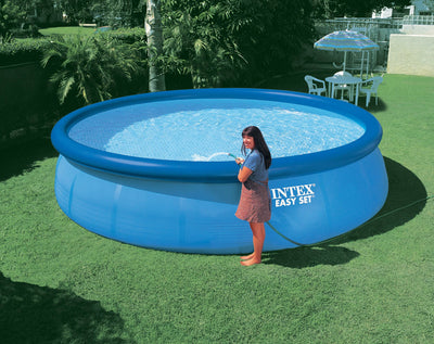 INTEX 18' x42" Easy Set Above Ground Swimming Pool Set (Open Box)
