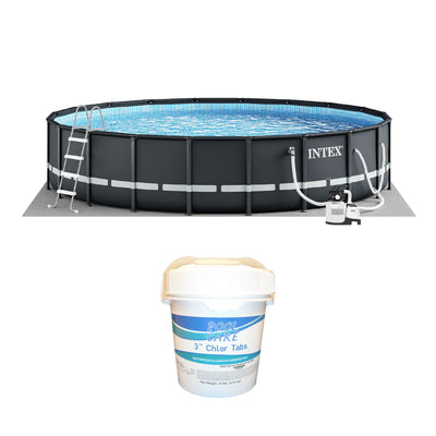 Intex 26' x 52" Ultra Frame Above Ground Pool Set with 3 Inch Chlorine Tabs