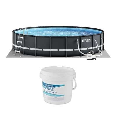 Intex 26'x52" Ultra Frame Above Ground Pool with Pump, Ladder & Chlorine Tablets