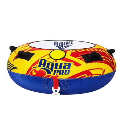 AquaPro 50 In 1 Rider Towable, Yellow & Red, with 96 In Tiger 2 Person Towable