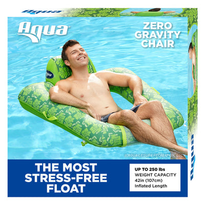 Aqua Leisure Inflatable Lounger w/ Canopy & Zero Gravity Inflatable Recliner