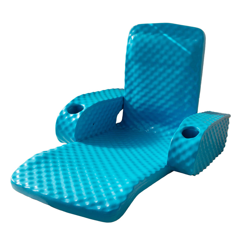 TRC Recreation Folding Baja II  Foam Swimming Pool Float, Tropical Teal (Used)