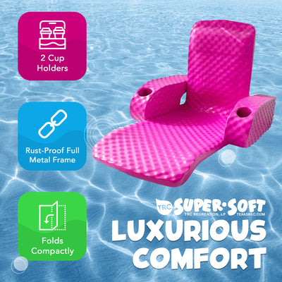 TRC Recreation Folding Baja Lounge Swimming Pool Float Flamingo Pink(Open Box)