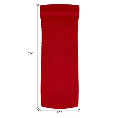 TRC Super Soft 2 Inch Thick Vinyl Foam Swimming Pool Float Mat, Red (Used) - VMInnovations
