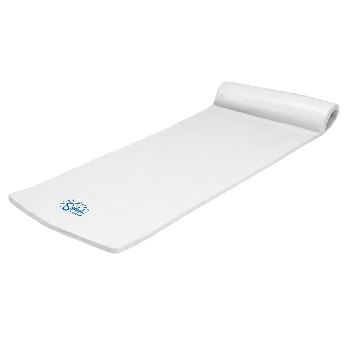 TRC Splash 1.25" Thick Foam Swimming Pool Float Lounger Mat, White (Open Box) - VMInnovations