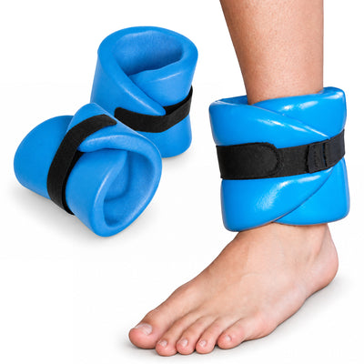 TRC Recreation Super Soft Aquatic Fitness Gear Ankle Wrap Pair, Bahama Blue - VMInnovations