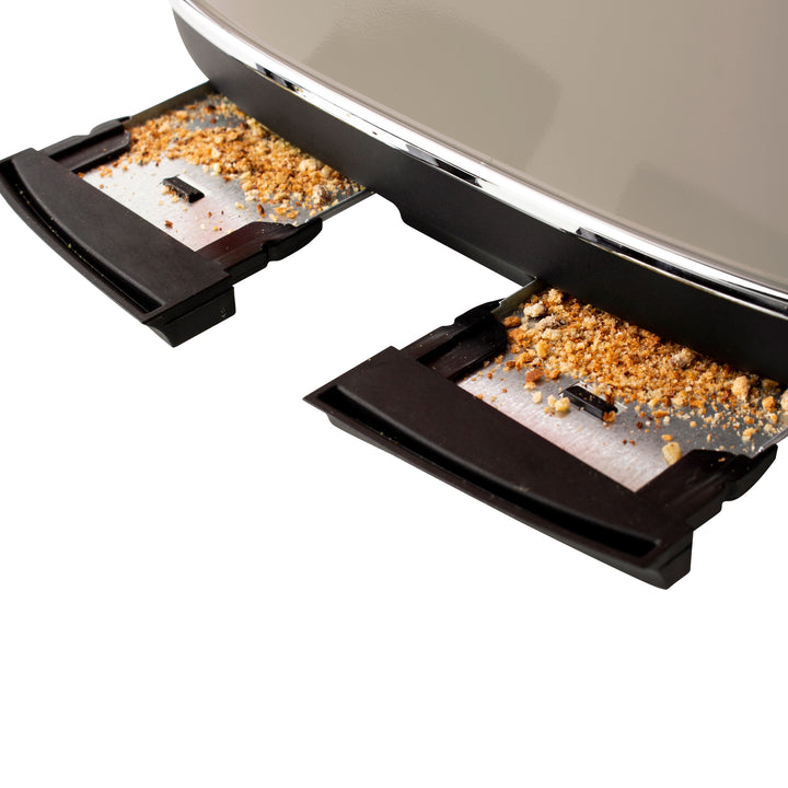 Haden Dorset 4 Slice Wide Slot Toaster & Electric Water Kettle, Putty & Chrome