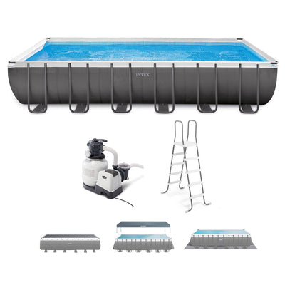 Intex 24ft x 12ft x 52in Ultra XTR Pool, Saltwater System, & Sand Filter Pump
