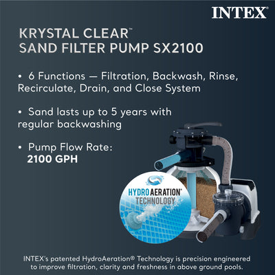 Intex 26363EH 24' x 12' x 52" Rectangular Ultra XTR Frame Swimming Pool w/ Pump