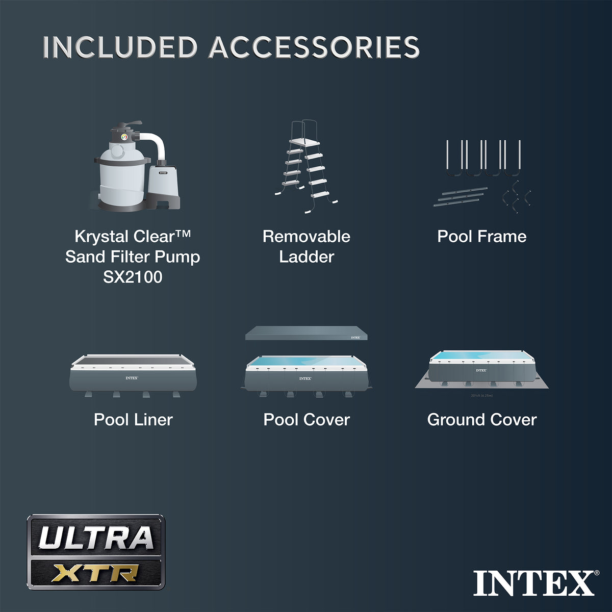 Intex 24' x 12' x 52" Ultra XTR Pool Set with Sand Pump and Maintenance Pool Kit