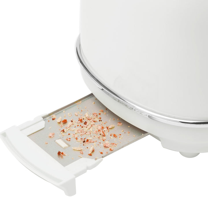 Haden Heritage 1.7 L Stainless Steel Electric Kettle with 2 Slice Toaster, White