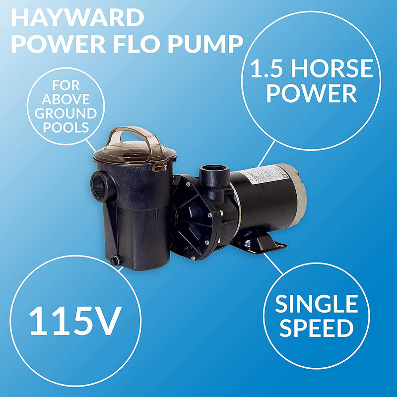 Hayward PowerFlo LX 1.5 HP Corded Above Ground Swimming Pool Water Pump (Used)