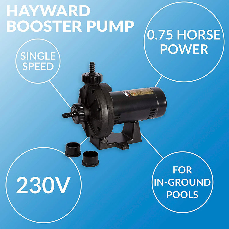 Hayward W36060 0.75 HP Corded Electric In Ground Swimming Pool Booster Pump