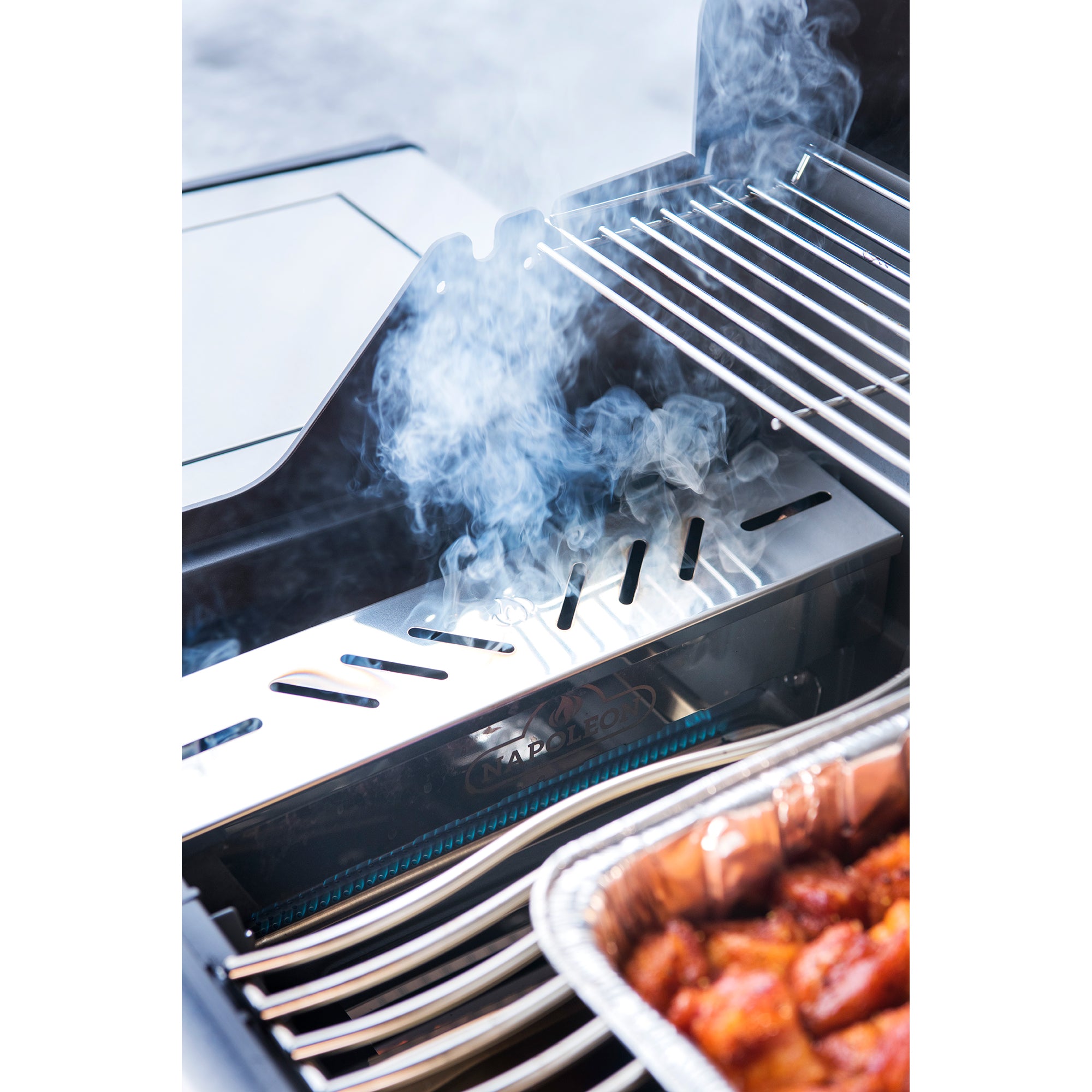 Napoleon 67013 Stainless Steel Barbeque Smoker Box Grill Accessory (Open Box)