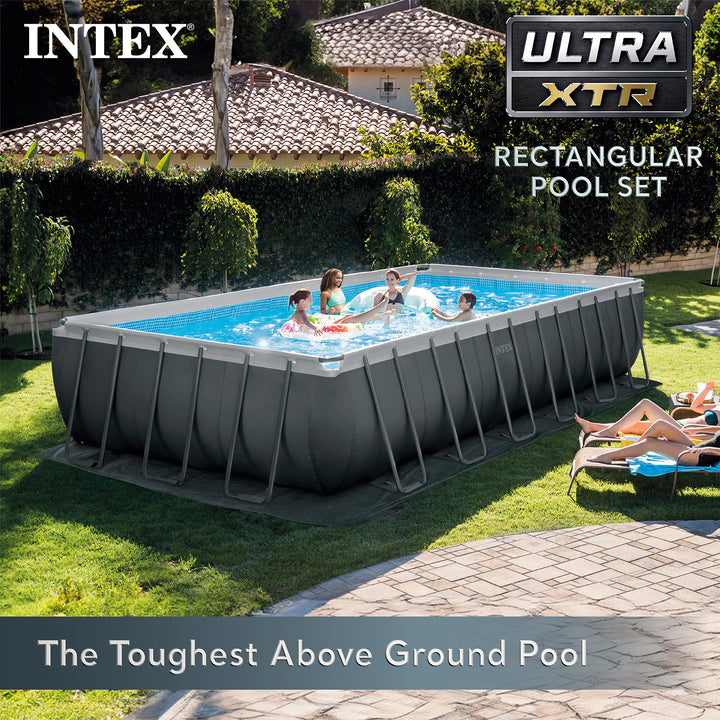 Intex 26367EH 24' x 12' x 52" Rectangular XTR Frame Swimming Pool w/ Filter Pump - VMInnovations