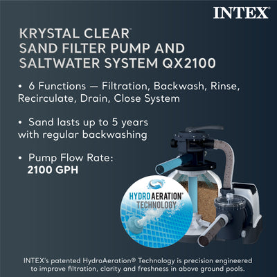 Intex 26367EH 24' x 12' x 52" Rectangular XTR Frame Swimming Pool w/ Filter Pump