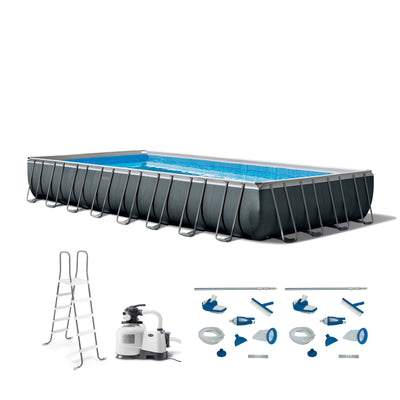 Intex 32ft x 16ft x 52in Rectangular Ultra XTR Pool & Maintenance Kit (2 Pack)