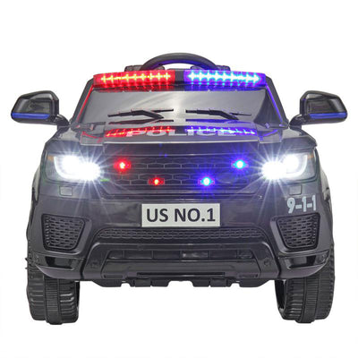 TOBBI 12 Volt Battery Powered Ride On Police SUV for Kids (For Parts)