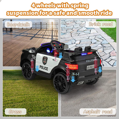 TOBBI 12 Volt Battery Powered Ride On Police SUV for Kids Ages 3 Years and Up (Refurbished)