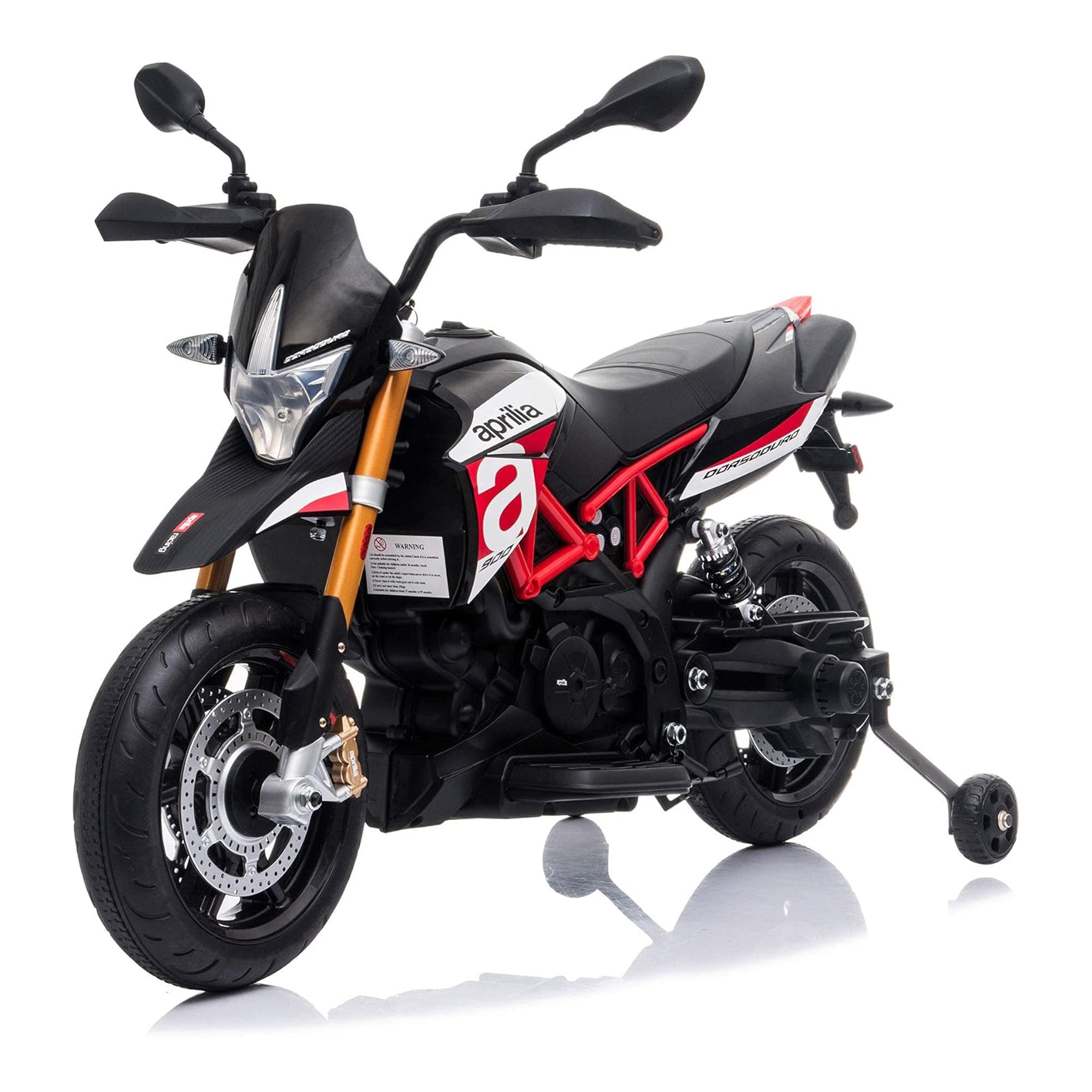 TOBBI Battery Powered Ride On Aprilia Motorcycle for Ages 3+, Black (For Parts) - VMInnovations