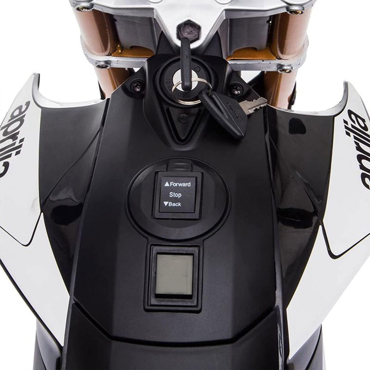 TOBBI Battery Powered Ride On Aprilia Motorcycle for Ages 3+, Black (For Parts) - VMInnovations