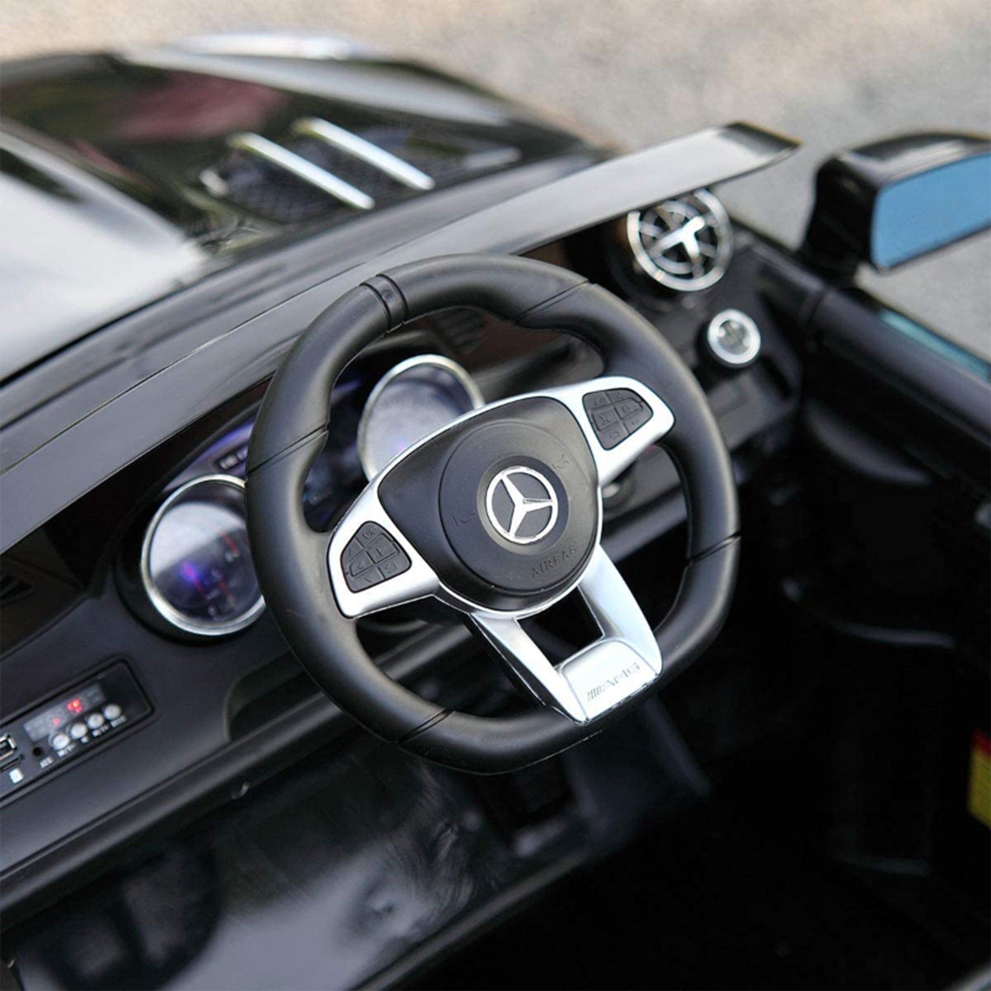 TOBBI Kids Rechargeable Battery Ride On Mercedes Benz w/Remote, Black (Open Box) - VMInnovations