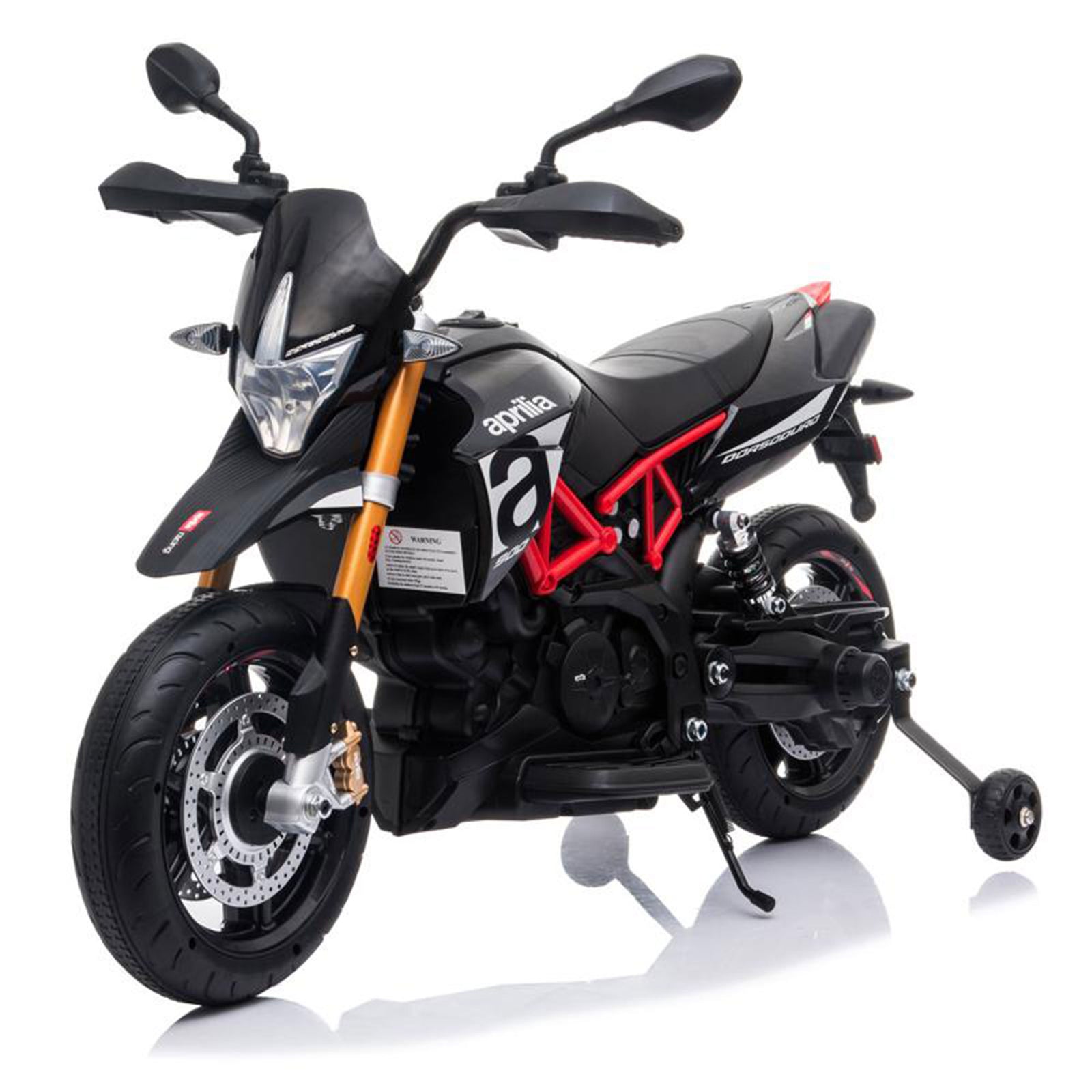 TOBBI Battery Powered Ride On Aprilia Motorcycle, Black (For Parts) - VMInnovations
