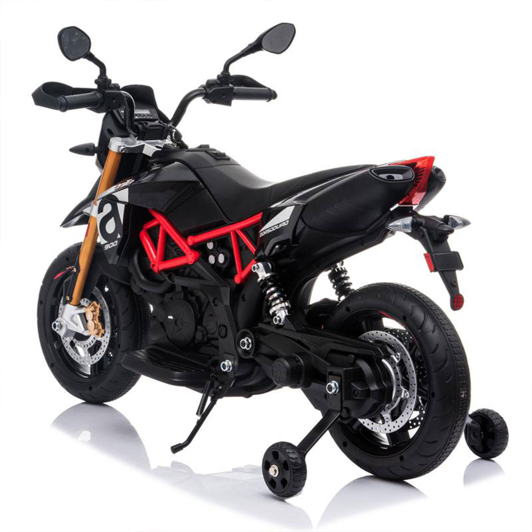 TOBBI Battery Powered Ride On Aprilia Motorcycle, Black (For Parts) - VMInnovations