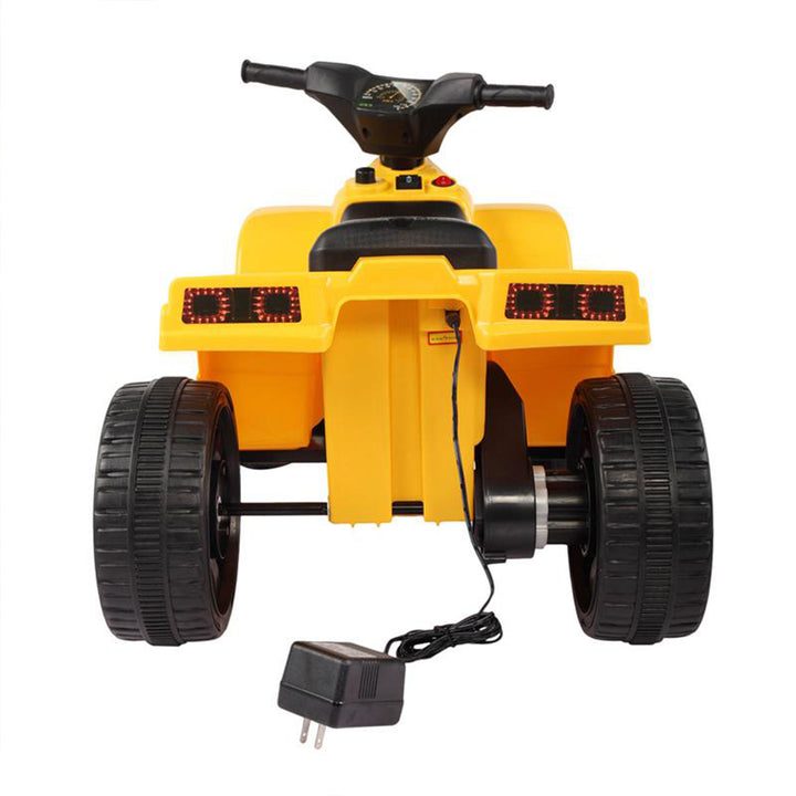 TOBBI 6V Kids Electric Battery Powered Ride On 4 Wheel ATV Quad Vehicle, Yellow