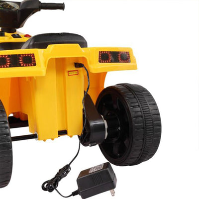 TOBBI 6V Kids Electric Ride On 4 Wheel ATV Quad Vehicle, Yellow (For Parts)