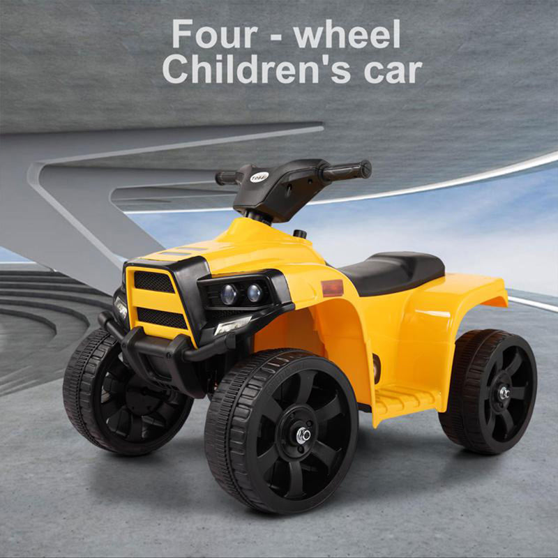 TOBBI 6V Kids Electric Battery Powered Ride On 4 Wheel ATV Quad Vehicle, Yellow
