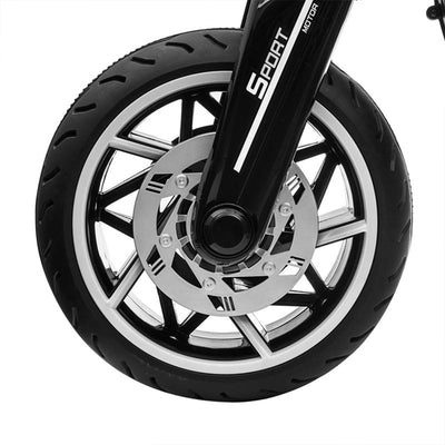 TOBBI 12V Battery Powered 3 Wheeled Ride On Motorcycle for Ages 3 and Up, Black (Refurbished)