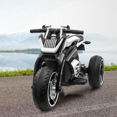 TOBBI 12V Battery Powered 3 Wheeled Ride On Motorcycle for Ages 3 and Up, Black (Refurbished)