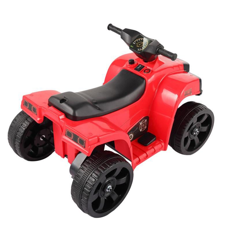 TOBBI 6V Kids Electric Battery Powered Ride On 4 Wheel ATV Quad Car Vehicle, Red