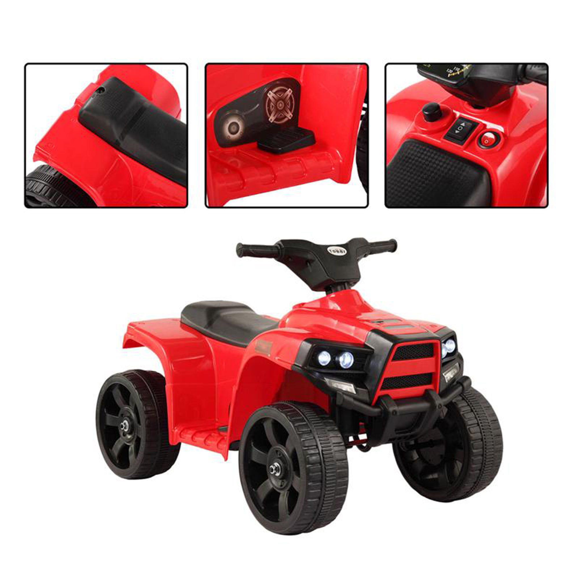 TOBBI 6V Kids Electric Battery Powered Ride On 4 Wheel ATV Quad Car (Open Box) - VMInnovations